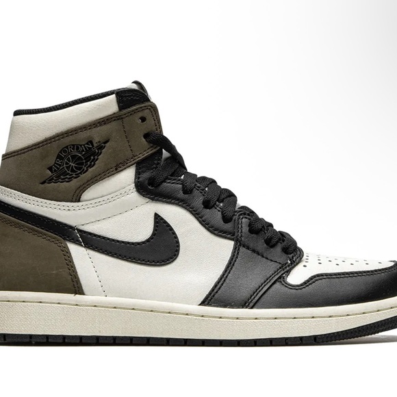 orange and white and black jordan 1